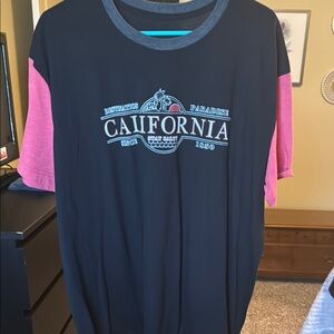Black and Pink California Graphic T-Shirt